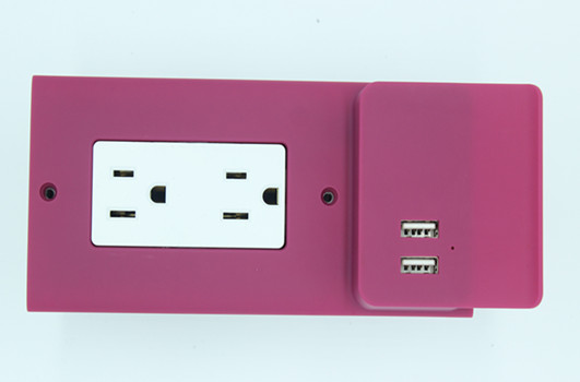 Standard face plate cover with USB charger for Decora outlet