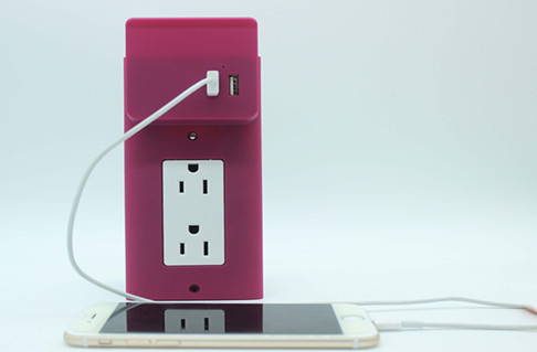 Standard face plate cover with USB charger for Decora outlet
