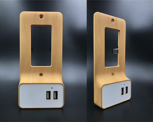 Standard face plate cover with USB charger for duplex US outlet 